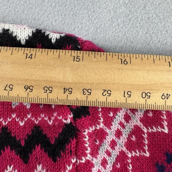Talbots Petites LP Fair Isle Knit Cardigan Sweater Lambswool Blend Cottagecore - Picture 10 of 12